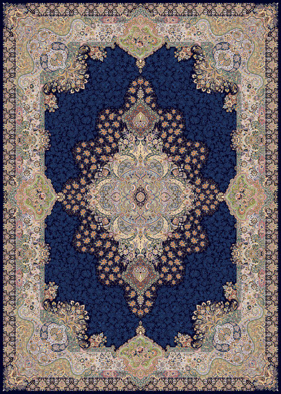 1330 سرمه ای/دنیای فرش/فرش ایرانی/فرش ماشینی/donyayfarsh