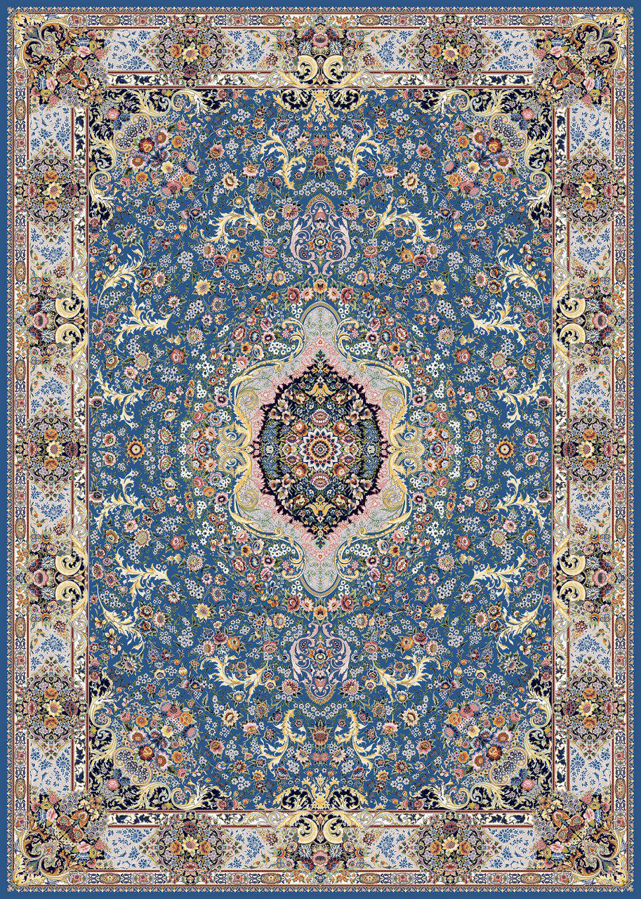 ارکیده آبی/دنیای فرش/فرش ایرانی/فرش ماشینی/donyayfarsh