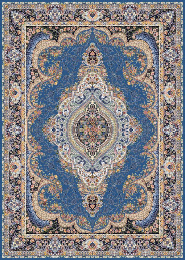 السا آبی/دنیای فرش/فرش ایرانی/فرش ماشینی/donyayfarsh