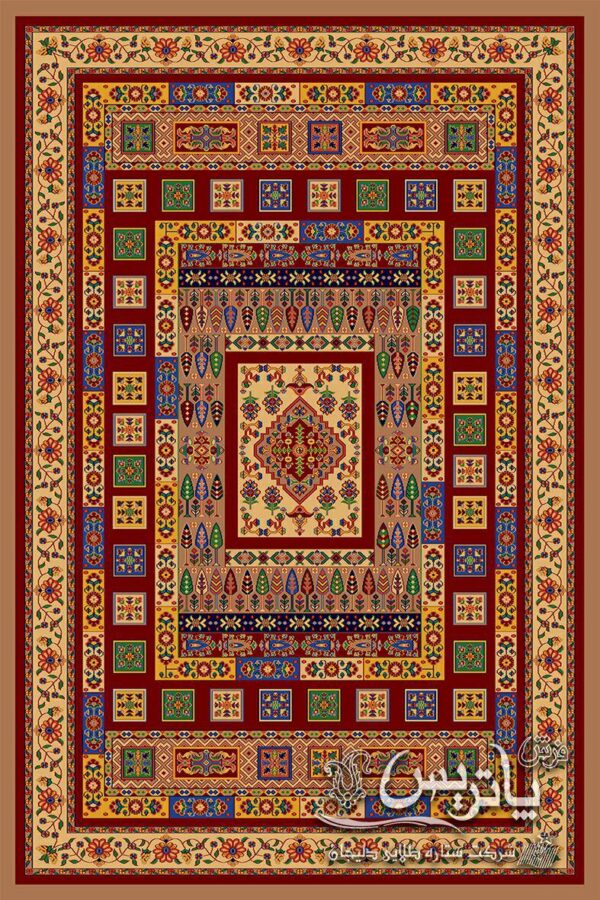 باغستان-شکلاتی/دنیای فرش/فرش ایرانی/فرش ماشینی/donyayfarsh