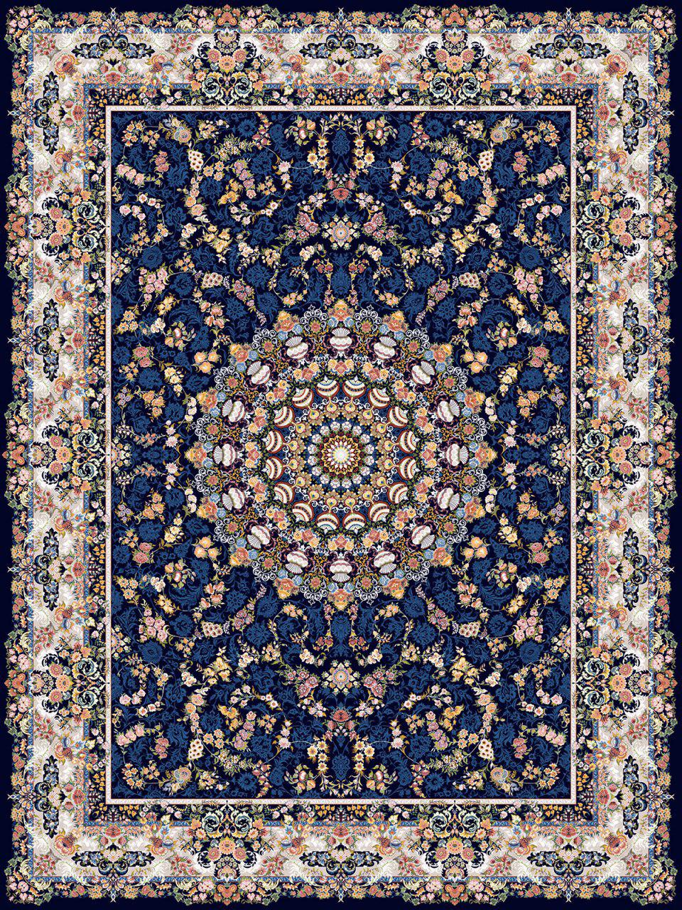 بهشت سرمه ای/دنیای فرش/فرش ایرانی/فرش ماشینی/donyayfarsh