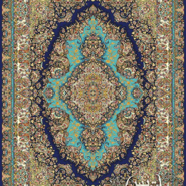 سارینا آبی/دنیای فرش/فرش ایرانی/فرش ماشینی/donyayfarsh