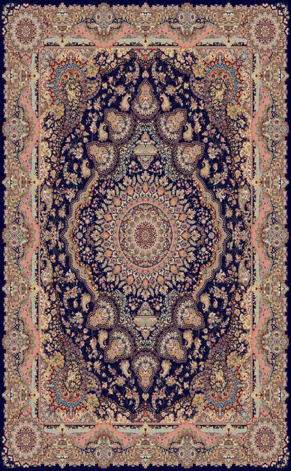قصر نور سرمه ای/دنیای فرش/فرش ایرانی/فرش ماشینی/donyayfarsh