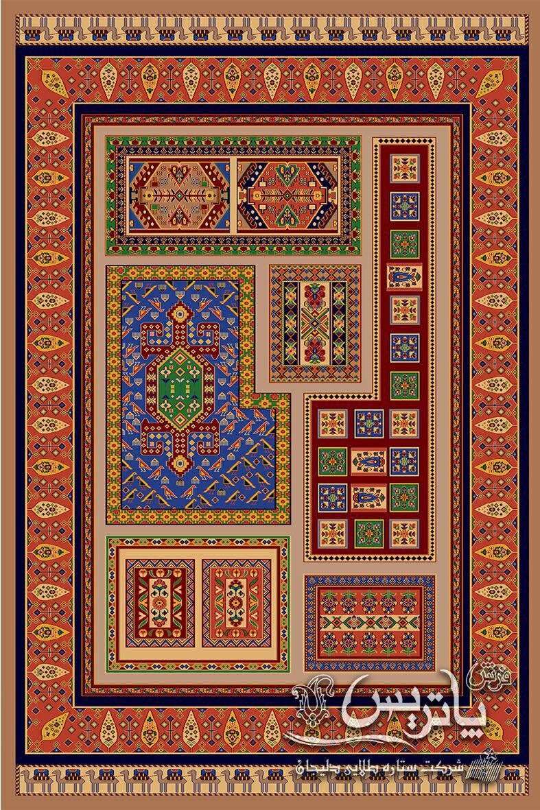 مهربان-شکلاتی/دنیای فرش/فرش ایرانی/فرش ماشینی/donyayfarsh