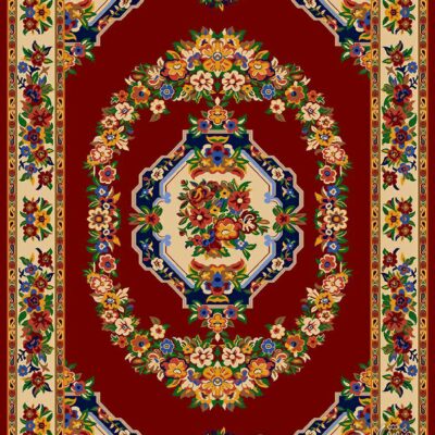 گلاب-عنابی/دنیای فرش/فرش ایرانی/فرش ماشینی/donyayfarsh