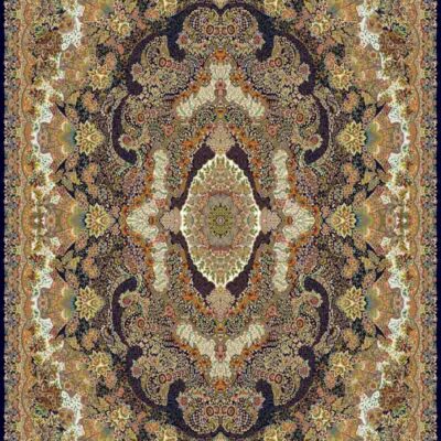 1009 سرمه ای/دنیای فرش/فرش ماشینی/فرش ایرانی/فرش/فرش کمرد